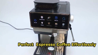 Commercial Espresso Coffee Maker with Built-in Grinder | 20 Bar High Pressure for Cafe