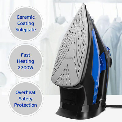 2400W Clothes Steam Irons With Ceramic Soleplate Vertical Steam Turbo