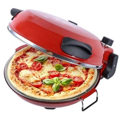 Ningbo factory 12 Inch Non-Stick Calzone Maker Pizza oven in Red Home Use Fast FunElectric Multi Pizza Maker