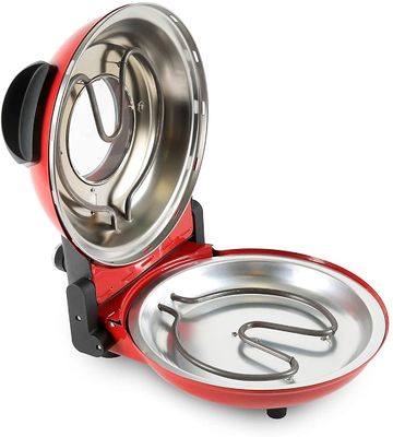 Pizza Maker Adjustable Temperature Control with Visible Window Special Stone &amp; Baking Pan Electric Crispy Crust Pizza Oven