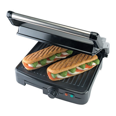 Stainless Steel Electric Grill sandwich press panini grill with slant device