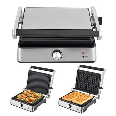4 slice Electric grill with detachable plates waffle maker Sandwich Panini Press Contact grill 2200W interchangeable plates