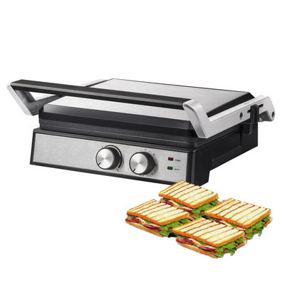 4 slice Electric grill with detachable plates waffle maker Sandwich Panini Press Contact grill 2200W interchangeable plates