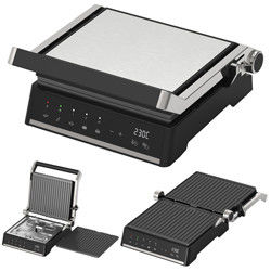 Detachable plate BBQ Panini Press Grill Griddle Smokeless indoor grill LED touch screen Digital contact grill