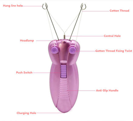 Lady Men Bee Electric Face Epilator Cotton Thread Loose Power With Indictator Light Painless Hair Remover