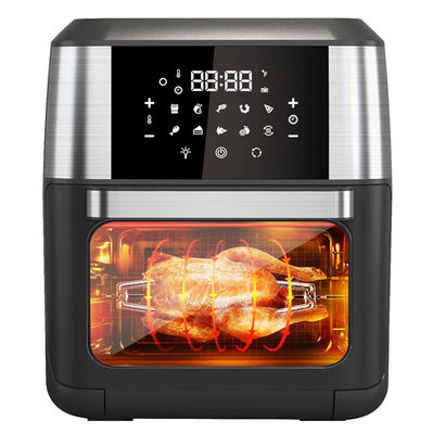 12 Liters Air Fryer Ovens OEM ODM Large Capacity Potato Chips Steam Stainless Steel Digital Electric
