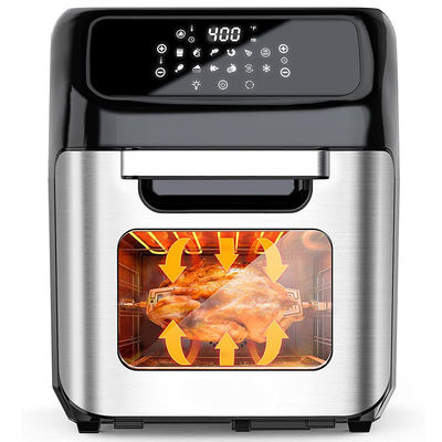 12 Liters Air Fryer Ovens OEM ODM Large Capacity Potato Chips Steam Stainless Steel Digital Electric