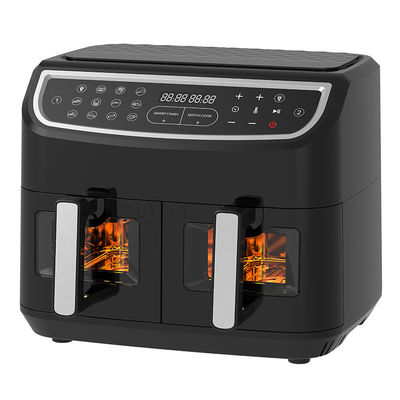 4.5L Dual Air Fryer With 2 Basket See Through Glass Window SYNC Cooking Twin Drawer