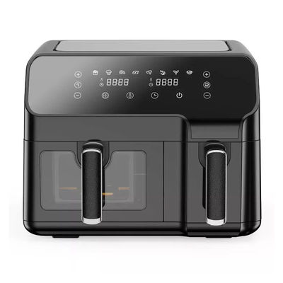 9L Air Fryer 8L With 2 Basket / Zone Visible Window Smart Digital Control