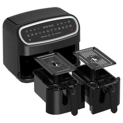 9L 2000W Smart Air Fryer Digital Double Basket With Visible Window