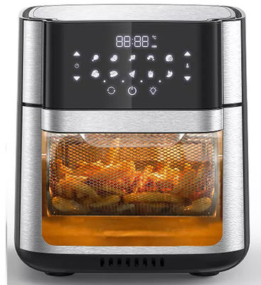 Steam Digital Air Fryer With Digital Screen Stainless Steel Rotisserie Chicken Grill Machine