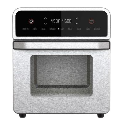 Electric Pizza Oven Roast Bake Grill Dehydrate Stainless Steel 15L Airfryer