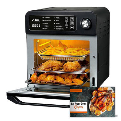 15L Electric Air Fryers With Rotisserie For Family 10 In 1 Stainless Steel Air Fryer Toaster Oven Grill