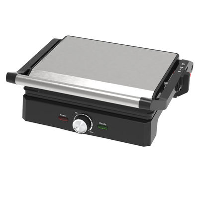 4 Slice Indoor BBQ Panini Electric Press Grill With Temperature And Time Knob Control