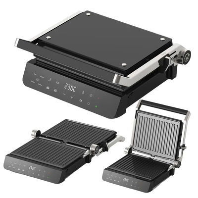 Detachable 4 Slice Indoor BBQ Grills Panini Press With Knob Control