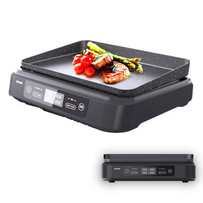 Small Kitchen Electric Press Grill 5 4 3 In 1 Divided Frying Pan Griddle Grill