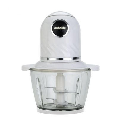 400 Watt Electric Food Chopper Meat Grinder 2.5L Glass Bowl Meat Vegetables Fruits 2 Speed