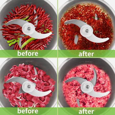 Mini Meat Blender Chopper Electric Food Vegetable Stainless Steel Meat Grinder