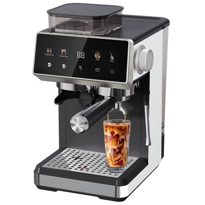 Professional Electric Espresso Coffee Machine Powerful 15/20bar Pressure Pump Cappuccino Latte Grinder Made Durable Plastic