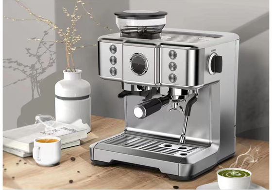 20 Bar Italian Express Espresso Machine Brushed Stainless Steel Housing