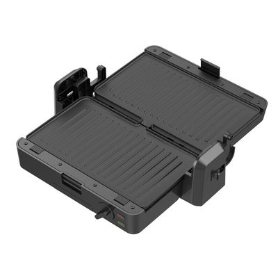 1200W Detachable Contact Grill 3 Plates 105 180 Degree Open Temperature Adjust Knob Electric PTFE Non-Stick For Household BBQ