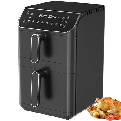 Dual Stack 12 Color Presets 6+6l Electric Digital Air Fryer Sync Dual Cook Function With Visible Window Oven Type Option