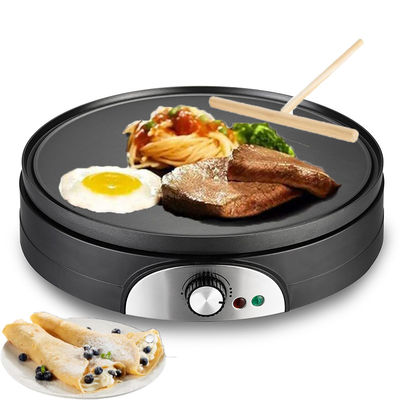 Reversible Electric Crepe Maker With Thermostat Knob For Household Use Non Stick PTFE Material For Different Foods