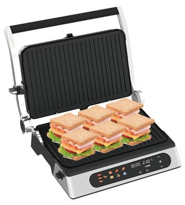 Electric Energy Efficiency Rating Class A 2200w Waffle Panini Maker 1 Year Warranty