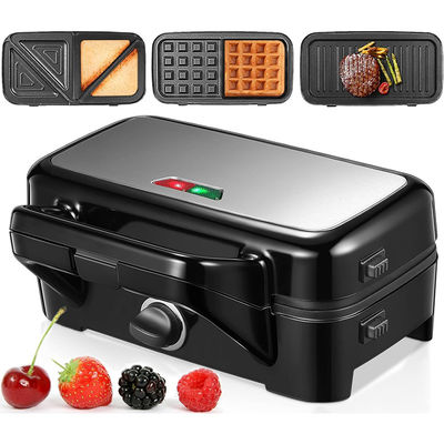 2 Slice Deep Xxl Grill Sandwich Maker Adjustable Temperature Control Detachable Electric Power Source Ptfe Household Use