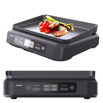 2 Slice Deep Xxl Grill Sandwich Maker Adjustable Temperature Control Detachable Electric Power Source Ptfe Household Use