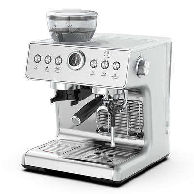 ANBOLIFE 2-in-1 Espresso Coffee Maker with Built-in Grinder 2800W