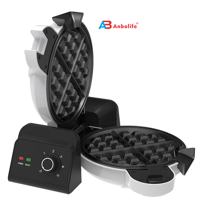 Anbolife Mini Waffle Maker with Non-Stick Teflon Coating