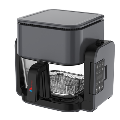 Anbolife 4L Digital Air Fryer with 1.3L Grill Pan 1500W