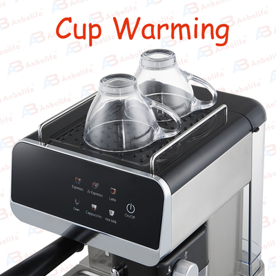 Anbo Digital Professional Expresso Coffee Machine Multifunctional Latte Flat White Cappuccino Cafetera De Expreso with Milk tank