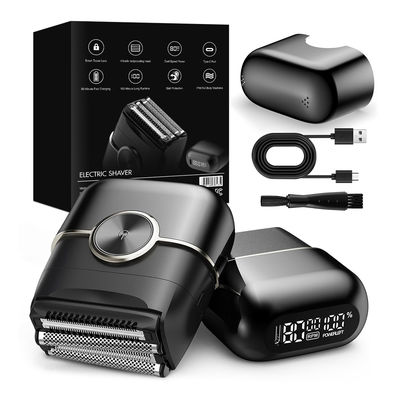 Portable Mini Electric Shaver for Men with 4-Blade Magnetic Floating System and 100 Minutes Working Time Powered by 300mAh Battery