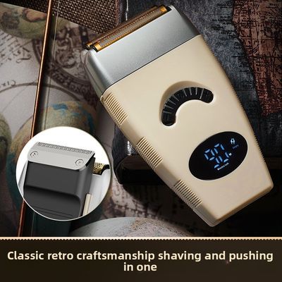 Rechargeable Electric Shaver with 1200mAh Battery Free Spare Parts and Plastic Housing for Men's Face Shaving