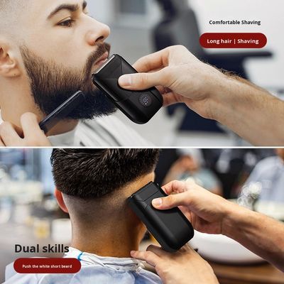 5V Power Twin Blade Electric Razor with Plastic Housing for Men's Body Shaving