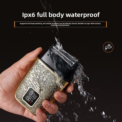 Professional Men's Electric Shaver with 500mAh Battery Stainless Steel Blades and Full Body Wash