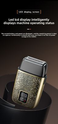 Professional Men's Electric Shaver with 500mAh Battery Stainless Steel Blades and Full Body Wash