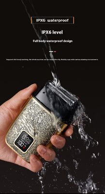 Professional Men's Electric Shaver with 500mAh Battery Stainless Steel Blades and Full Body Wash