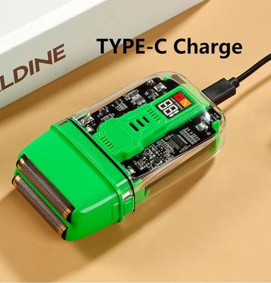 Professional Electric Shaver with 600 mAh Li-Ion Battery 1.5h Charging Time and IPX4 Waterproof for Men's Face and Body Use