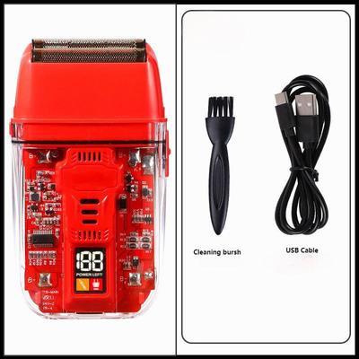 Professional Electric Shaver with 600 mAh Li-Ion Battery 1.5h Charging Time and IPX4 Waterproof for Men's Face and Body Use