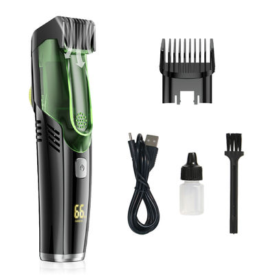 Automatic Vacuum Low-Noise Hair Clipper with Ceramic Black Moving Blade for Professional and Household Use