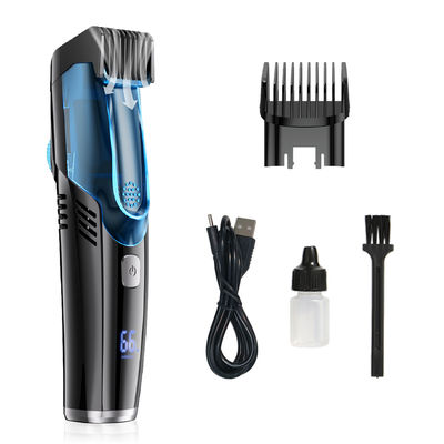 Automatic Vacuum Low-Noise Hair Clipper with Ceramic Black Moving Blade for Professional and Household Use