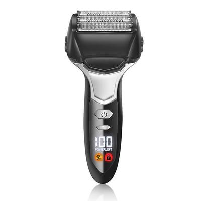 Men's Shaver Electric Razor with 1000mAh Battery Floating Blade and Transparent Design for Smooth Shaving