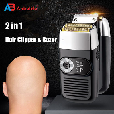 IPX7 Waterproof Men's Electric Razor with 600mAh Battery and 60-90min Working Time for Full Body Use