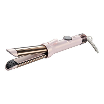 Professional Hair Curler and Straightener with Rotary Adjustment Gear LED Display and 5 Temperature Settings