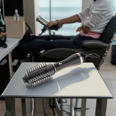 1200W Titanium Blow Dryer Brush with 3 Temperature Levels and 1 Year Warranty for Frizz-Free Styling