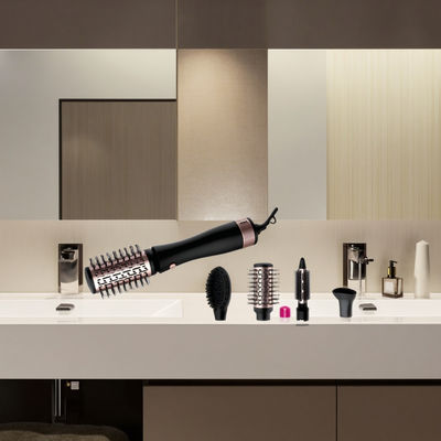 1200W Power Hair Dryer Brush with 3 Temperature Levels and 220~240V Voltage for Easy Hair Styling