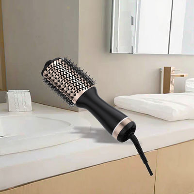 1200W Titanium Hot Air Brush with 1 Year Warranty and Dual Voltage for Easy Hair Styling